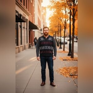 *Vintage* Gaeltarra, Ireland, Mens  Loomed Sweater Vest, Sz 40"/102 Cm/ L